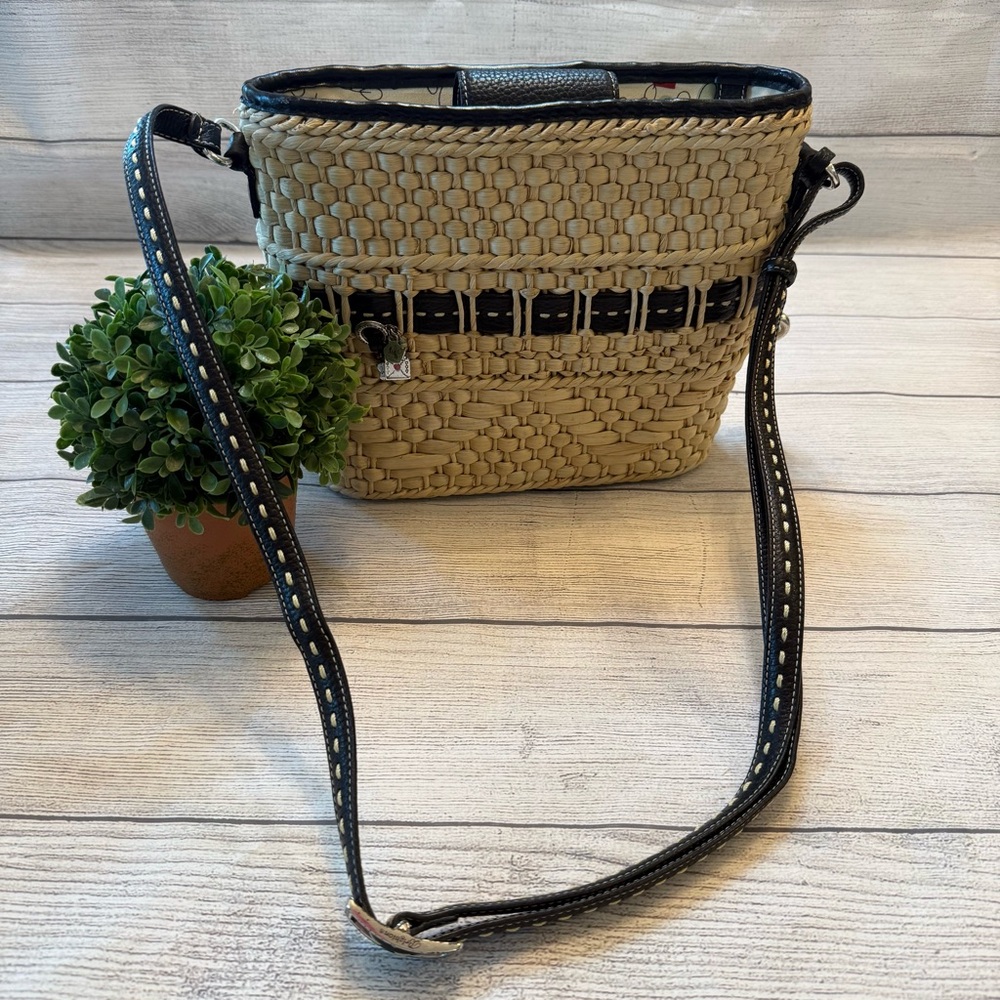Brighton Tan and Black Crossbody Bag